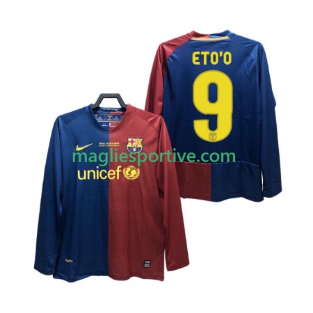 Completo Calcio Barcellona ETO O 9 Champions League 2008 2009 Retro Divisa Prima ML
